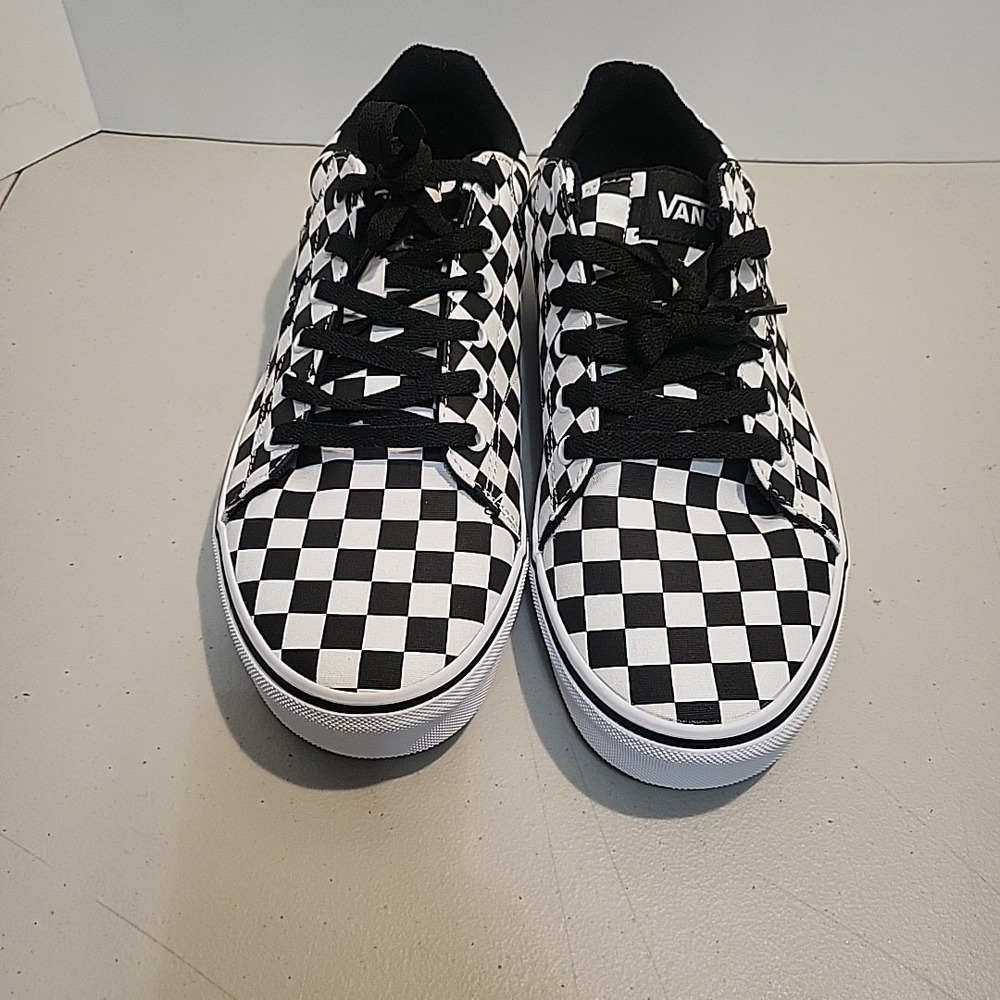 Vans Seldan Checkerboard Skate Shoes Canvas Black White Mens Sz 11.5 VN000CT3BA2 - Picture 2 of 8